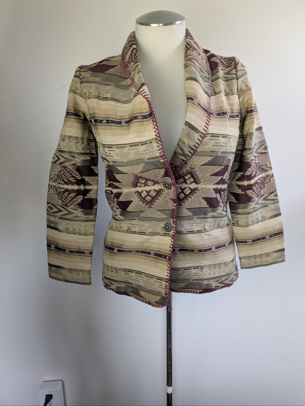 Women's Vintage Western Blazer Jacket Medium